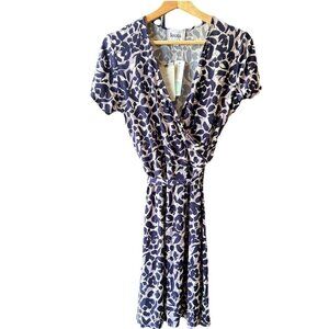 NEW Leota for Stitch Fix Perfect Wrap Cap Sleeve Dress Stretch Size Petite Large